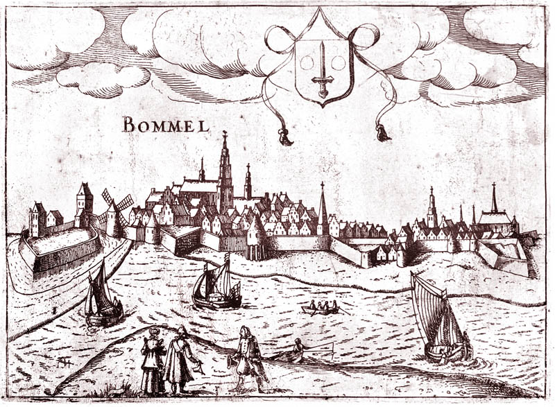 Gezicht op Zaltbommel 1613 Guiccardini